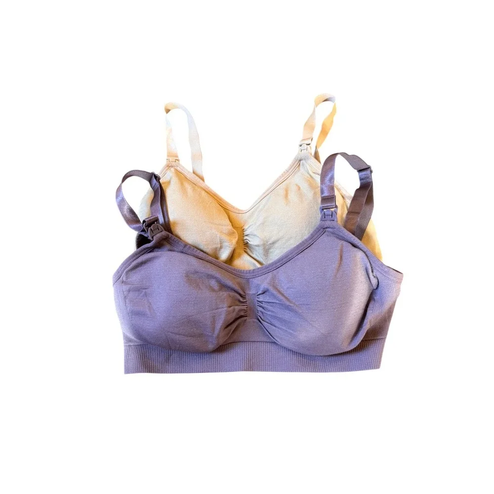2 Pack Maternity Nursing Bra Sleep Support Tank Top Sports Bra M - Picture 1 of 3
